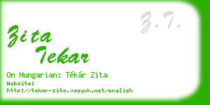 zita tekar business card